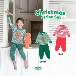 Minicottons Piyama Natal Anak Christmas Pajamas Baju Celana Fashion Fashion