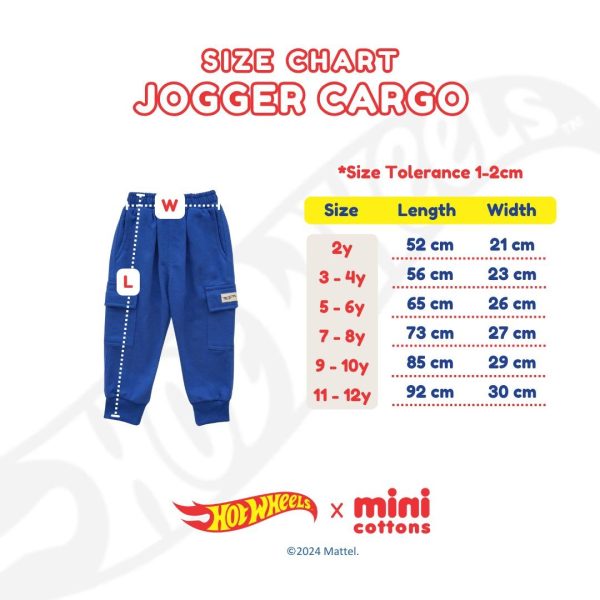 SALE Hot Wheels x Minicottons Jogger Cargo Celana Anak Laki Laki Hotwheels 2-12 Tahun - Image 6