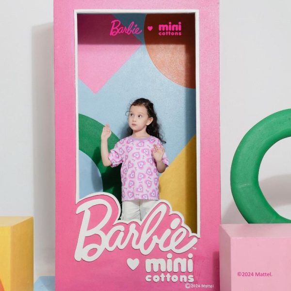 Barbie x Minicottons Fullprint Tshirt Kaos Anak Perempuan 2-12 Tahun - Image 2