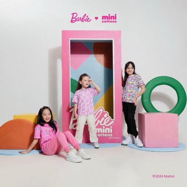 Barbie x Minicottons Fullprint Tshirt Kaos Anak Perempuan 2-12 Tahun - Image 5