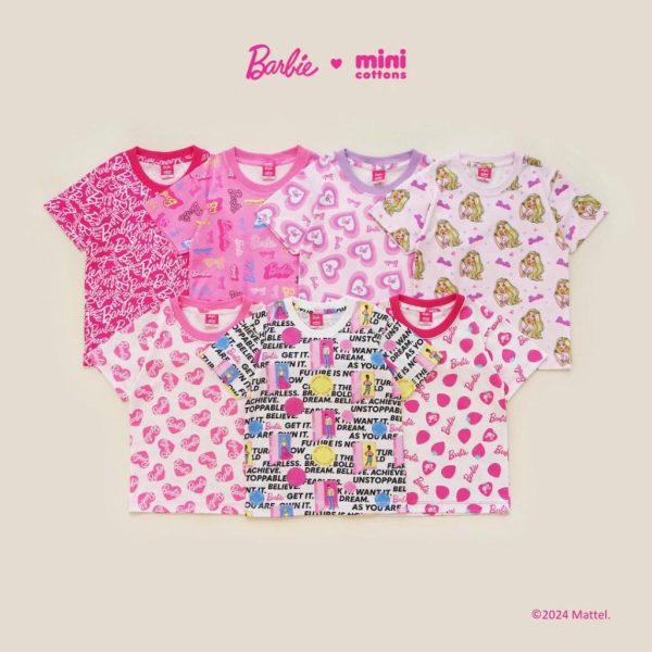 Barbie x Minicottons Fullprint Tshirt Kaos Anak Perempuan 2-12 Tahun - Image 6