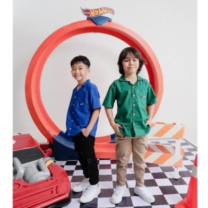 Hot Wheels x Minicottons Kemeja Anak Laki Laki Bordir 2-12 Tahun