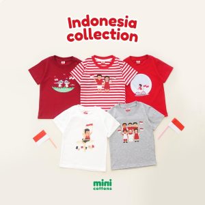 Mini Cottons Kaos Indonesia 17an Merdeka Series 1-12 Tahun