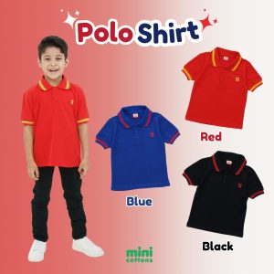 Minicottons Kaos Kerah Polo Shirt Baju Anak Unisex 1-12 Tahun