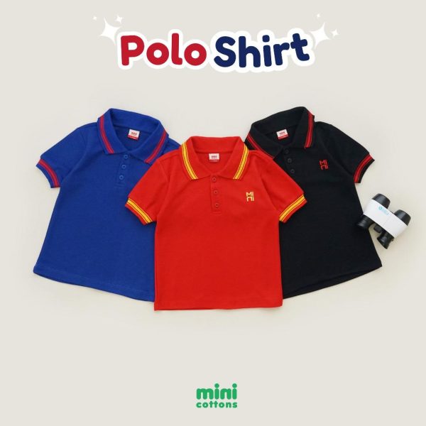 Minicottons Kaos Kerah Polo Shirt Baju Anak Unisex 1-12 Tahun - Image 5