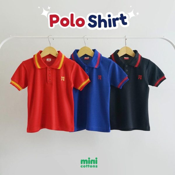 Minicottons Kaos Kerah Polo Shirt Baju Anak Unisex 1-12 Tahun - Image 6