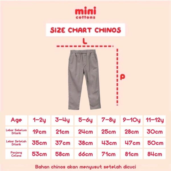 MINI COTTONS Chinos Celana Panjang Anak Laki laki Fashion - Image 9