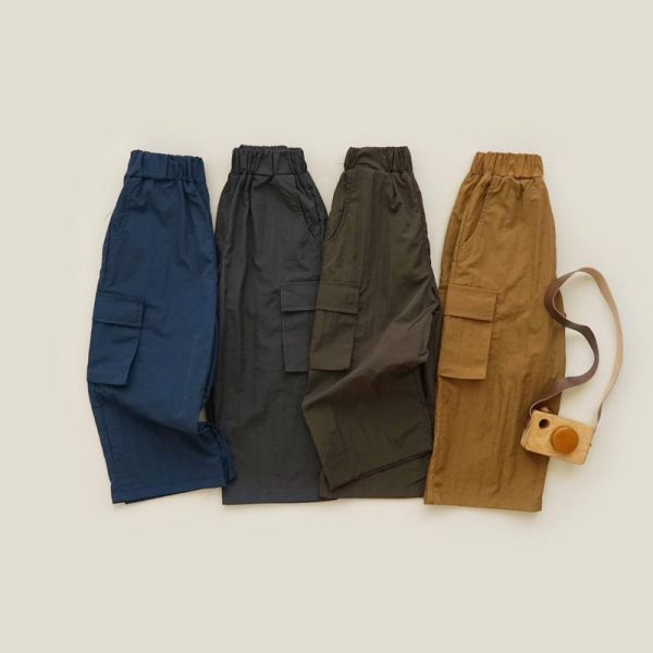 [CLEARANCE SALE] Minicottons Celana Panjang Anak Cargo Pants Unisex 1-12 Tahun Parasut Kids Katun - Image 6