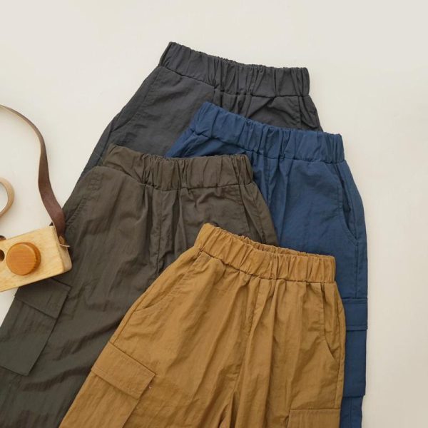 [CLEARANCE SALE] Minicottons Celana Panjang Anak Cargo Pants Unisex 1-12 Tahun Parasut Kids Katun - Image 7