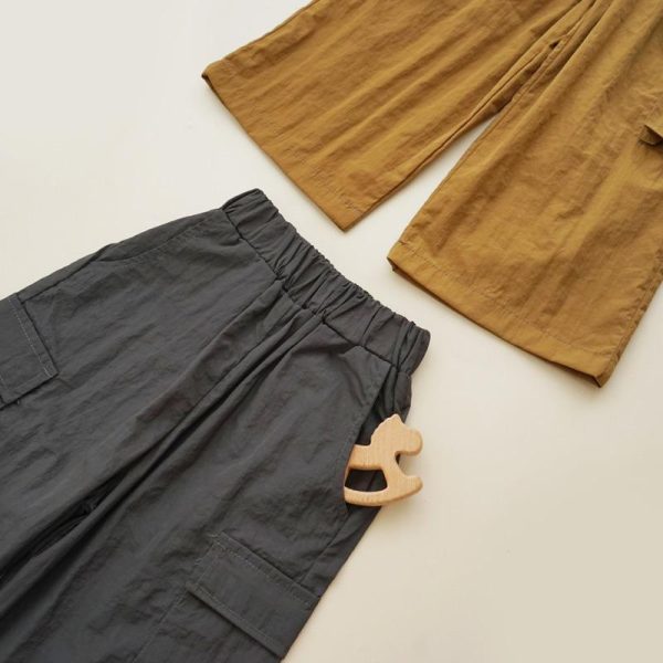 [CLEARANCE SALE] Minicottons Celana Panjang Anak Cargo Pants Unisex 1-12 Tahun Parasut Kids Katun - Image 8