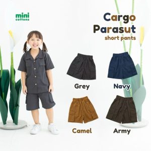 [CLEARANCE SALE] Minicottons Celana Pendek Cargo Pants Anak Unisex 1-12 Tahun Parasut Bayi Katun