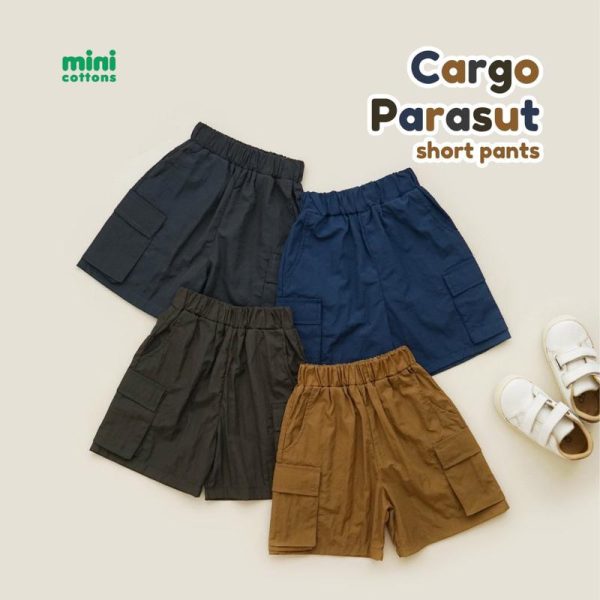 [CLEARANCE SALE] Minicottons Celana Pendek Cargo Pants Anak Unisex 1-12 Tahun Parasut Bayi Katun - Image 2