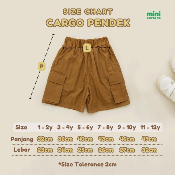 [CLEARANCE SALE] Minicottons Celana Pendek Cargo Pants Anak Unisex 1-12 Tahun Parasut Bayi Katun - Image 9