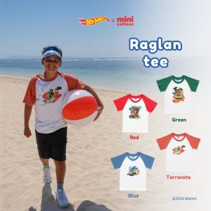 SALE Hot Wheels x Minicottons Raglan Graphic Tshirt Kaos Baju Anak Laki Laki 2-12 Tahun