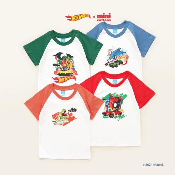 SALE Hot Wheels x Minicottons Raglan Graphic Tshirt Kaos Baju Anak Laki Laki 2-12 Tahun - Image 6