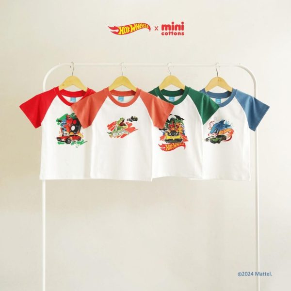 SALE Hot Wheels x Minicottons Raglan Graphic Tshirt Kaos Baju Anak Laki Laki 2-12 Tahun - Image 7