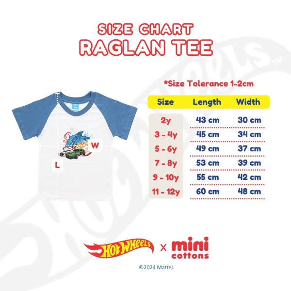 SALE Hot Wheels x Minicottons Raglan Graphic Tshirt Kaos Baju Anak Laki Laki 2-12 Tahun - Image 9