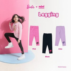 Barbie x Minicottons Celana Legging Anak Perempuan 2-12 Tahun