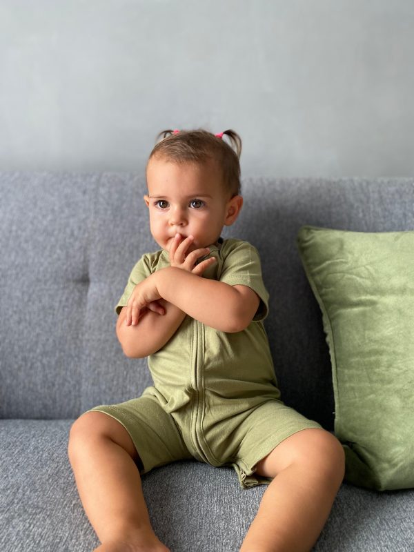 [CLEARANCE SALE] Minicottons Baby Sleepsuit Short 100% Katun Jumpsuit Bayi Double Zipper Baby Piyama 0-2 tahun - Image 4