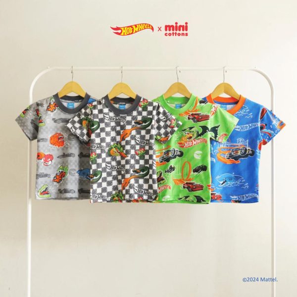 SALE Hot Wheels x Minicottons Vol 2 Fullprint Tshirt Kaos Baju Hotwheels Anak Laki Laki 2-12 Tahun - Image 6