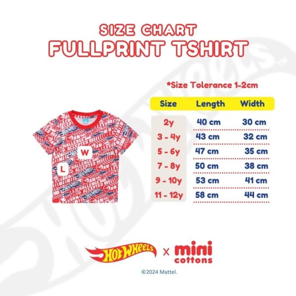 SALE Hot Wheels x Minicottons Vol 2 Fullprint Tshirt Kaos Baju Hotwheels Anak Laki Laki 2-12 Tahun - Image 9