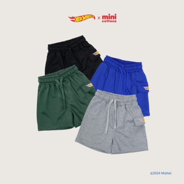 SALE Hot Wheels x Minicottons Boys Short Pants Celana Pendek Cargo Hotwheels Anak Laki Laki 2-12 Tahun - Image 5
