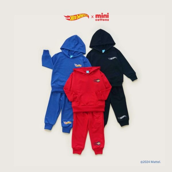 SALE Hot Wheels x Minicottons Setelan Hoodie Set Hotwheels Anak Laki Laki 2-12 Tahun - Image 5