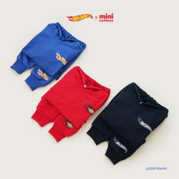 SALE Hot Wheels x Minicottons Setelan Hoodie Set Hotwheels Anak Laki Laki 2-12 Tahun - Image 6