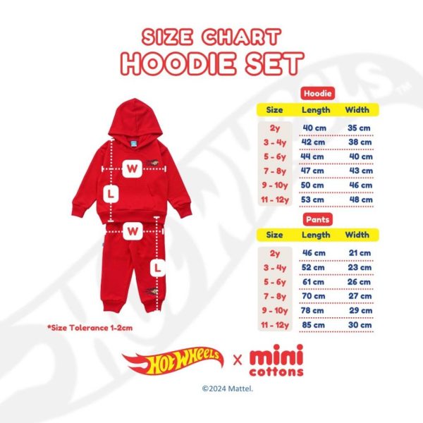 SALE Hot Wheels x Minicottons Setelan Hoodie Set Hotwheels Anak Laki Laki 2-12 Tahun - Image 8