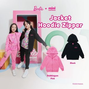 Barbie x Minicottons Jacket Hoodie Zipper Top 2-12 Years