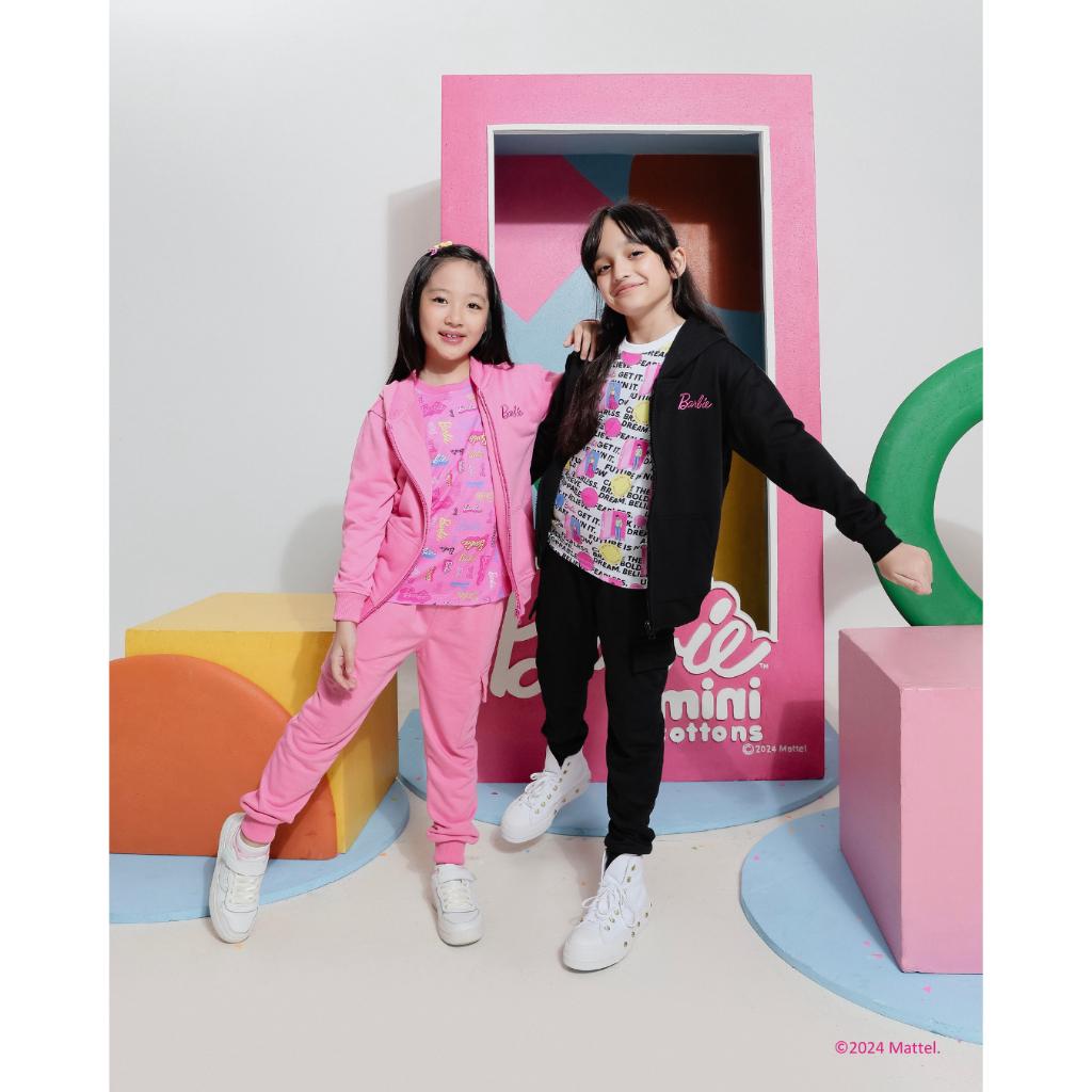Barbie x Minicottons Jacket Hoodie Zipper Top 2-12 Years - Image 2