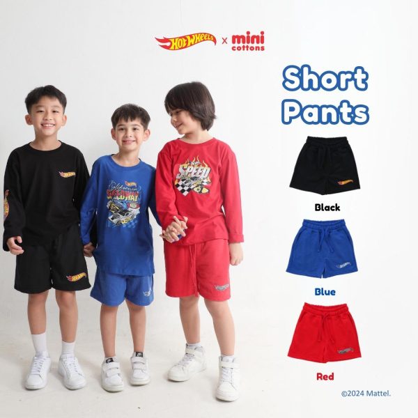 SALE Hot Wheels x Minicottons Boys Short Pants Celana Pendek Hotwheels Anak Laki Laki 2-12 Tahun