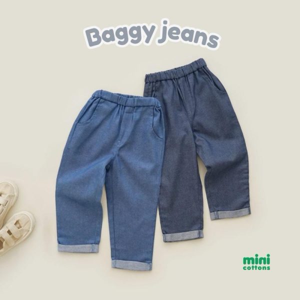 Minicottons Celana Baggy Denim Jeans Pants look Anak 1-12 Tahun - Image 2