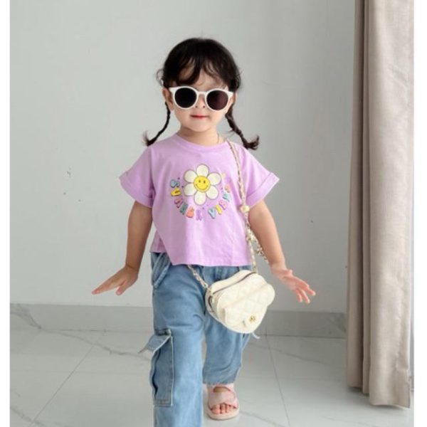 Mini Cottons Kaos Crop Top Anak Perempuan 1-12 Tahun - Image 3