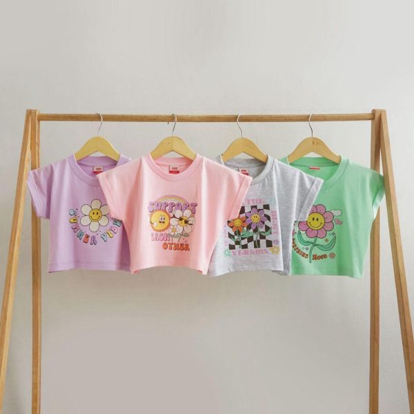 Mini Cottons Kaos Crop Top Anak Perempuan 1-12 Tahun - Image 5