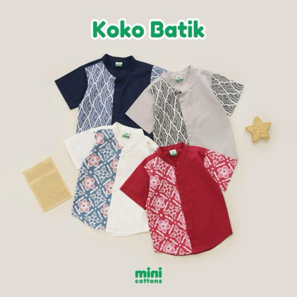 Minicottons Kemeja Batik Anak Kemeja Koko Anak 1-12 Tahun Muslim Panjang - Image 2
