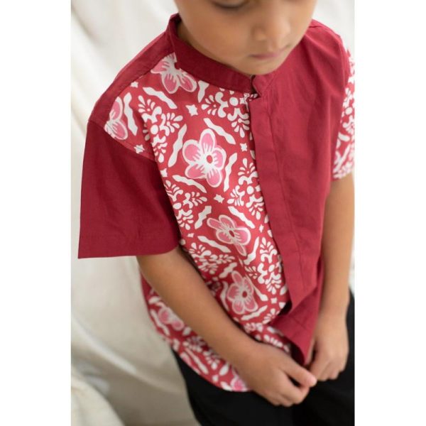 Minicottons Kemeja Batik Anak Kemeja Koko Anak 1-12 Tahun Muslim Panjang - Image 4