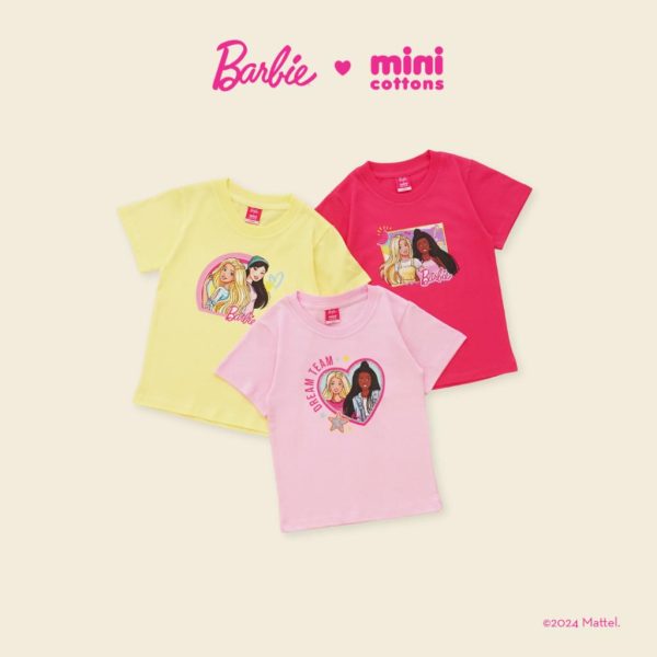 Barbie x Minicottons Graphic Tshirt Kaos Anak Perempuan 2-12 Tahun - Image 2