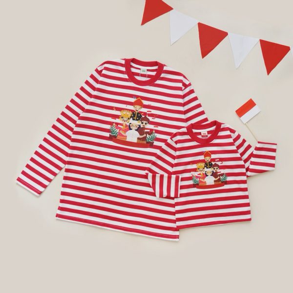 Mini Cottons Unisex Long Sleeve Tshirt Polo Shirt Indonesia 17an Merdeka Series 1-12 Tahun - Image 3