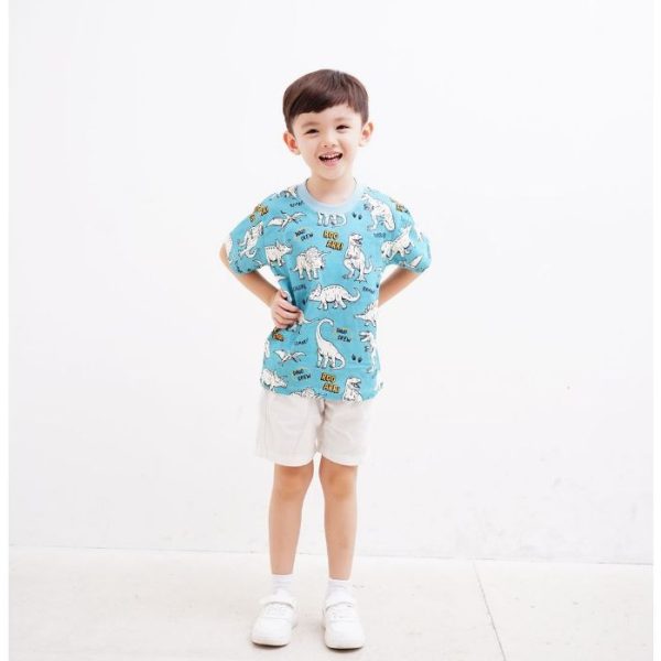 MINI COTTONS Kaos Anak Unisex Dino Fullprint Kids Tshirt 100% Katun 1-12 Tahun - Image 7