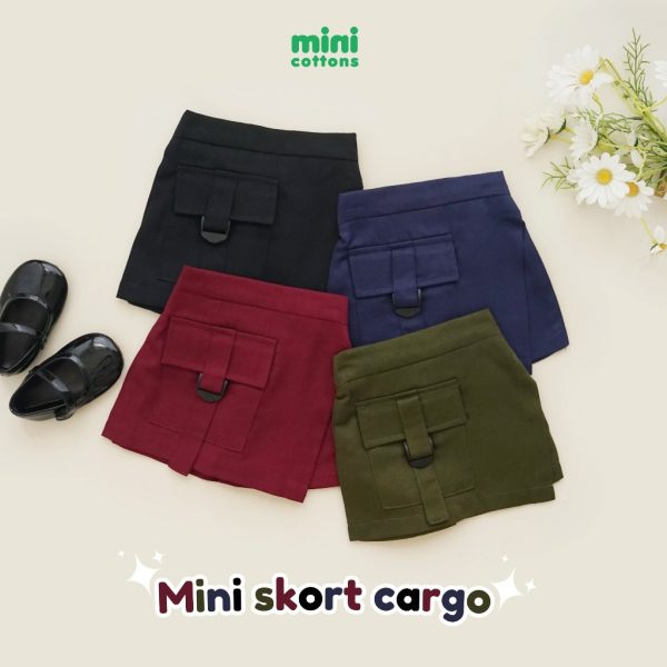Minicottons Girls Skort Kargo Cargo Rok Anak Perempuan 1-12 Tahun - Image 2
