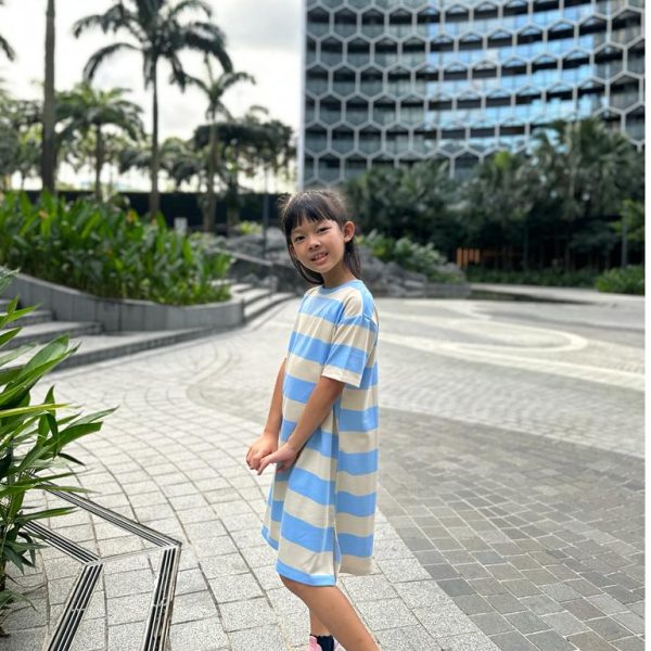 MINI COTTONS Stripe Dress Garis Salur Baju Anak Perempuan - Image 6