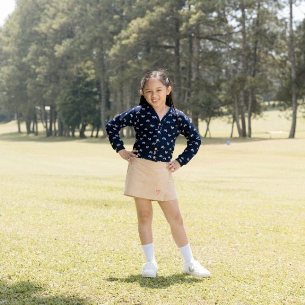 Minicottons Cardigan Anak Perempuan Print Pita Ribbon Knitwear 3-10 Tahun - Image 4