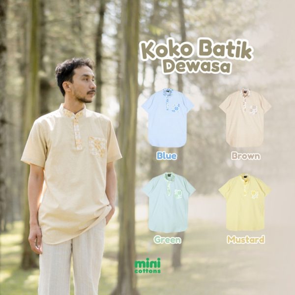 Minicottons Kemeja Batik Kemeja Koko Kembar Dewasa
