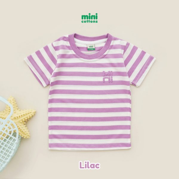 Minicottons Atasan Stripe Tshirt Salur Kaos Baju Anak Unisex 1-12 Tahun - Image 6