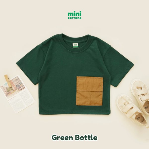 Minicottons Kaos Oversize Cargo Tshirt Kaos Oversize Pocket Unisex 1-12 Tahun - Image 6