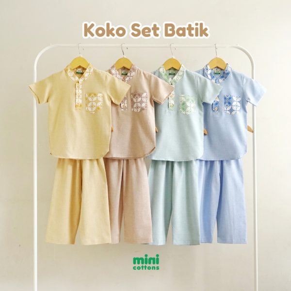 Minicottons Koko Set Batik Anak Kemeja Koko Batik Anak 1-12 Tahun - Image 2