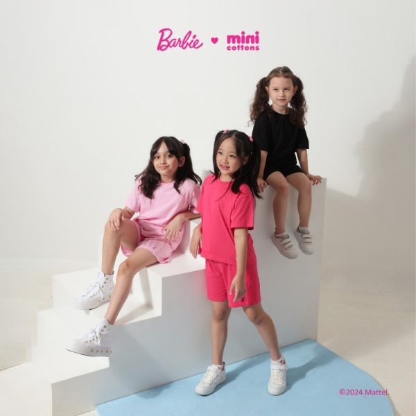 Barbie x Minicottons Setelan Oversize Set Anak Perempuan 2-12 Tahun - Image 2