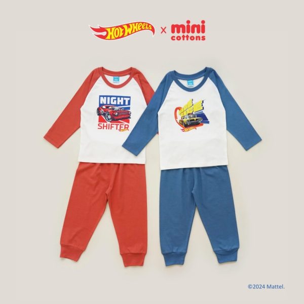 Hot Wheels x Minicottons Baju Piyama Raglan Hotwheels Anak Laki Laki 2-12 Tahun - Image 5