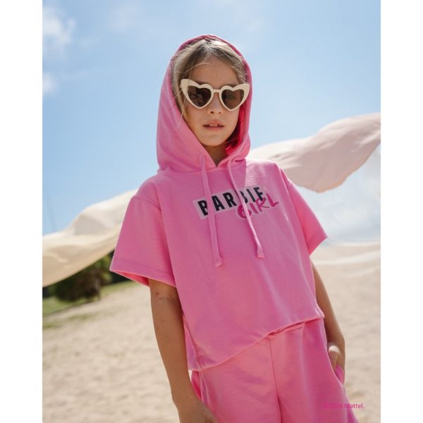 Barbie x Minicottons Setelan Hoodie Short Set Anak Perempuan 2-12 Tahun - Image 2